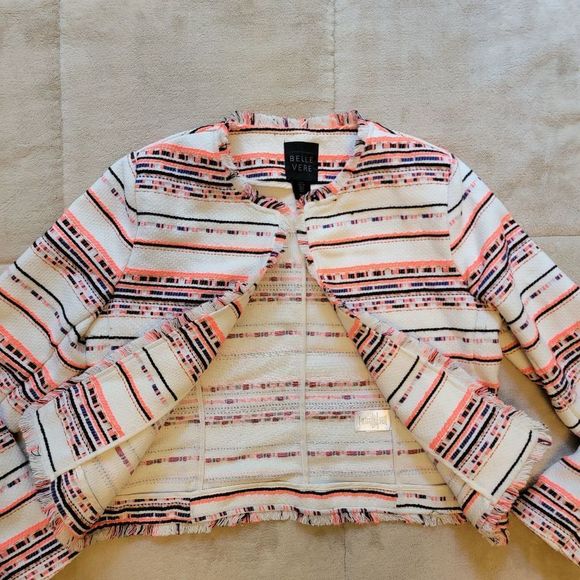 Anthropolgie Belle Vere Southwestern Fringe Tweed Jacket - Picture 5 of 12